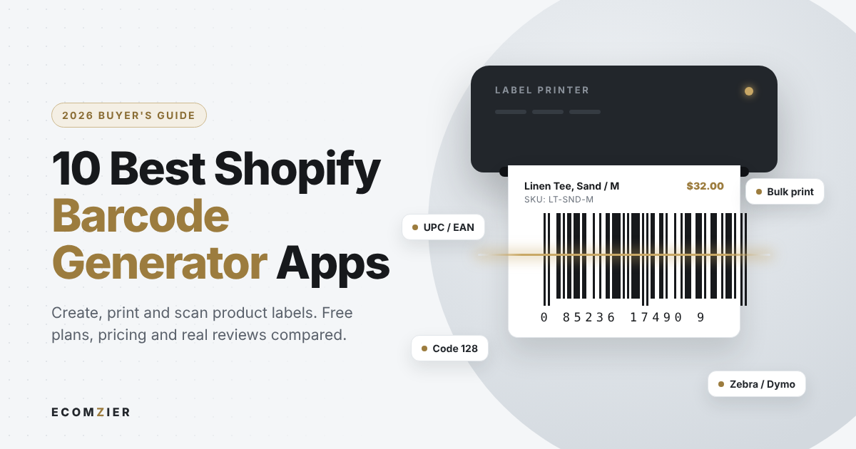 10 best Shopify barcode generator apps 2026 compared
