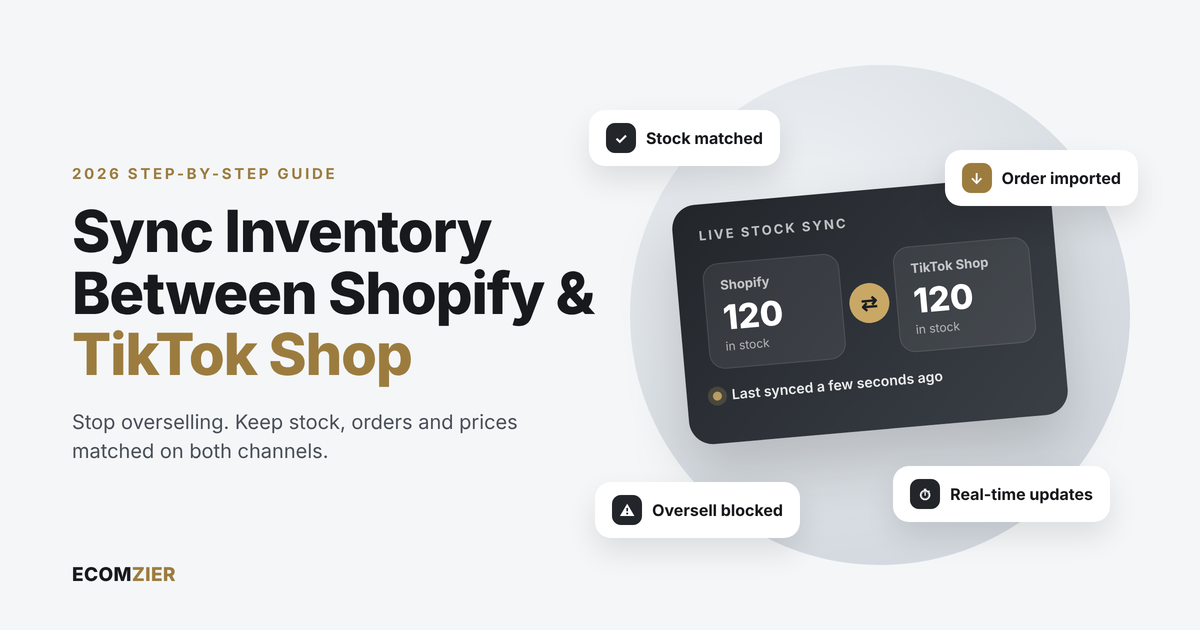 How to Sync Inventory Between Shopify and TikTok Shop (2026 Guide)
