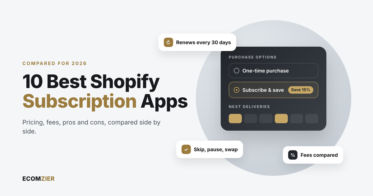 10 best Shopify subscription apps 2026 compared